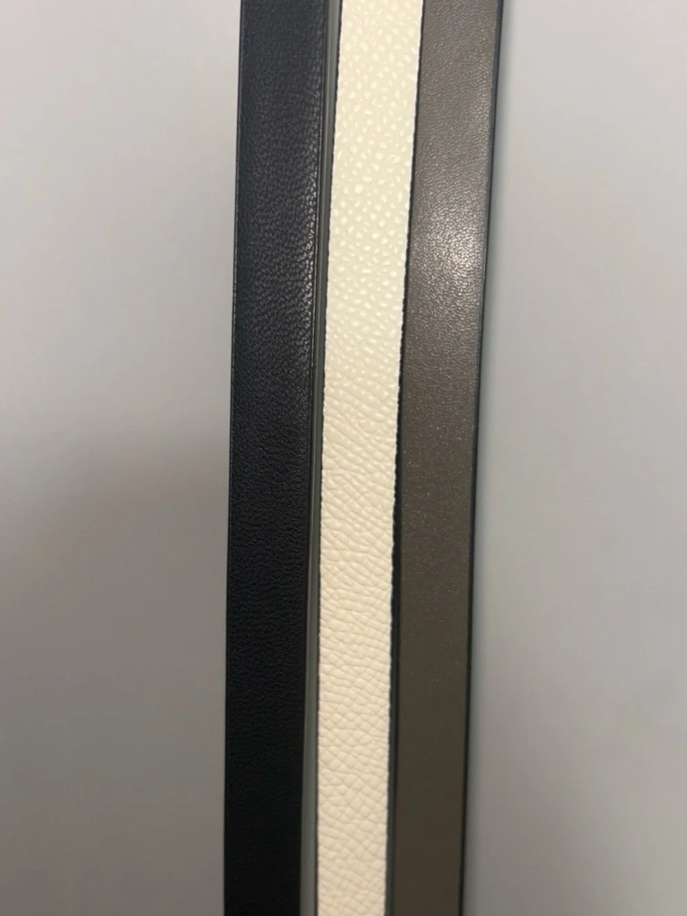 H&M Black, White & Brown Slim Belt Trio with Gold Buckles